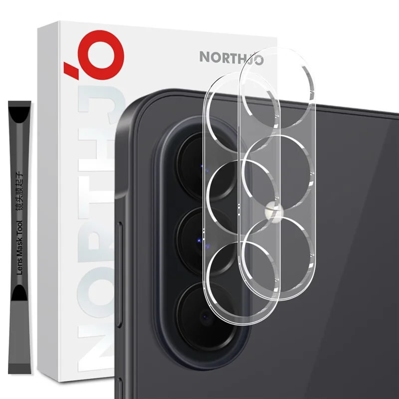 NORTHJO 2 Pezzi per Samsung Galaxy A27 Protettore Obiettivo Fotocamera in Vetro Temperato 9H Trasparente con Copertura Completa 3D - Trasparente