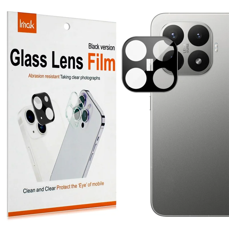IMAK For Xiaomi 17T Camera Lens Protector Tempered Glass HD Clear Full Cover Lens Film - Black