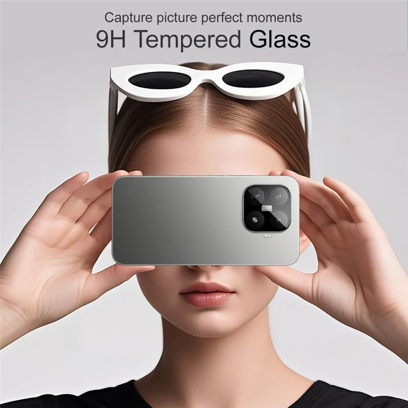 IMAK For Xiaomi 17T Camera Lens Protector Tempered Glass HD Clear Full Cover Lens Film - Black