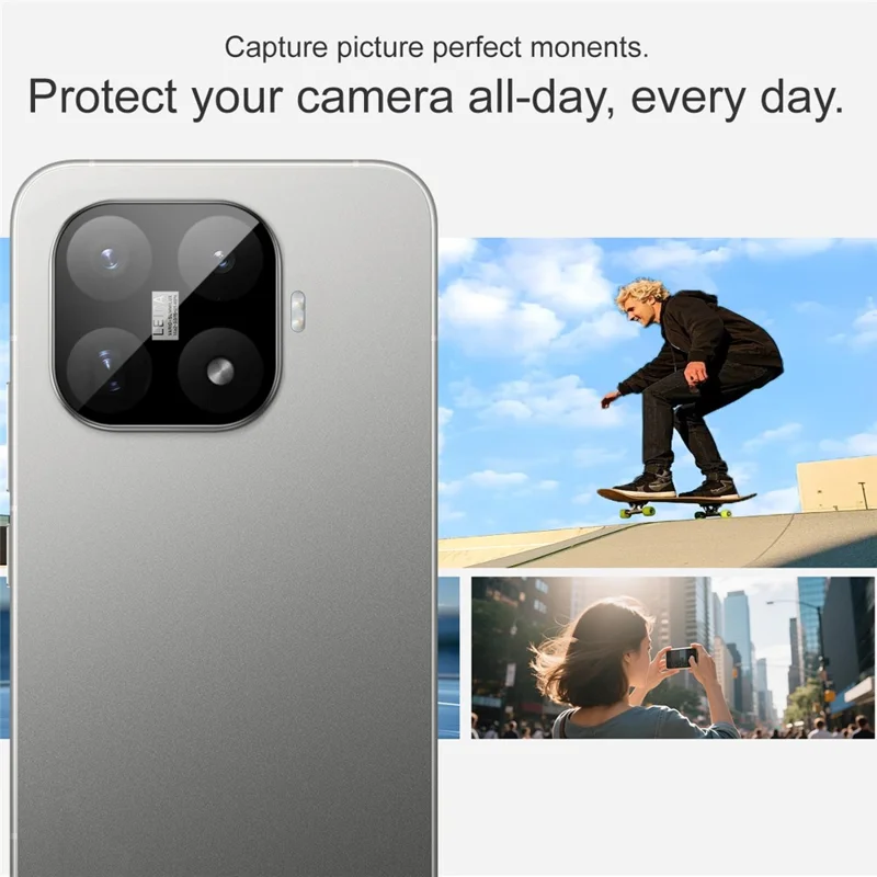 IMAK For Xiaomi 17T Camera Lens Protector Tempered Glass HD Clear Full Cover Lens Film - Black