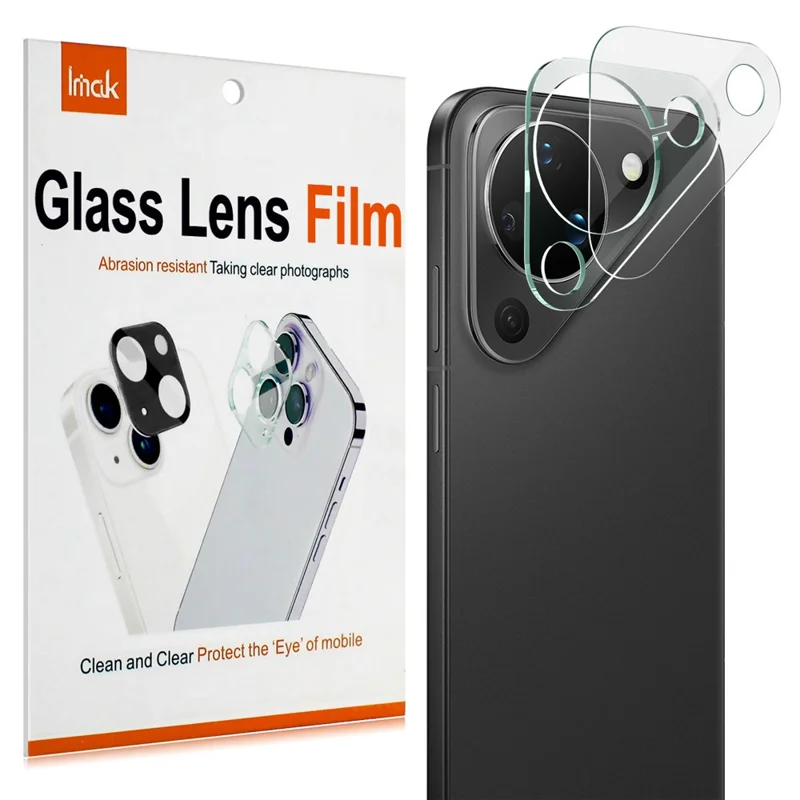 IMAK For Huawei Pura 90 Tempered Glass Full Cover Camera Lens Protector + Acrylic Lens Cap - Transparent