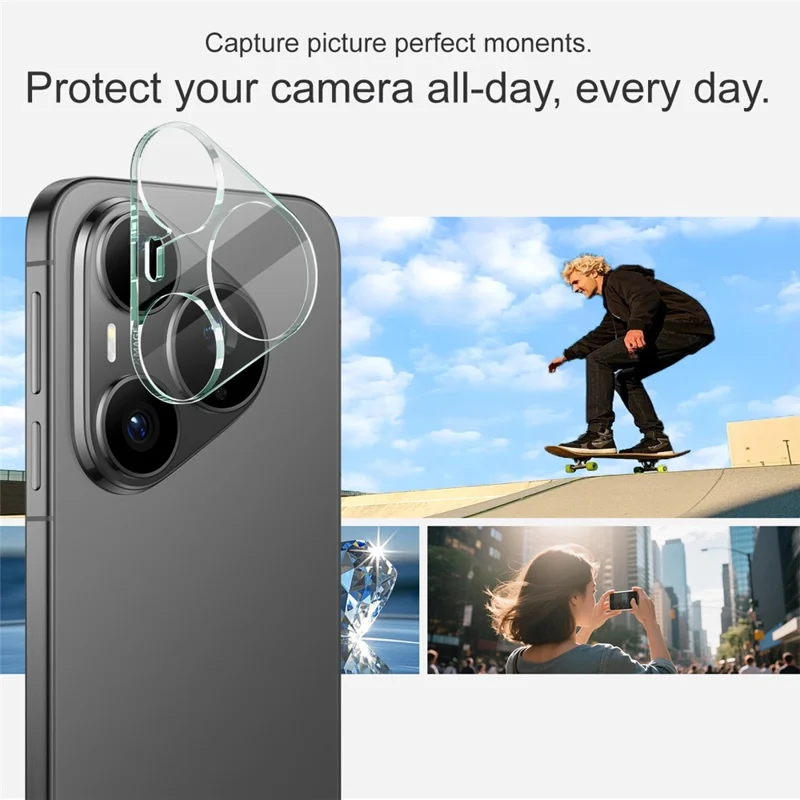IMAK For Huawei Pura 90s Pro 5G / Pura 90 Pro Tempered Glass Full Cover Camera Lens Protector + Acrylic Lens Cap - Transparent