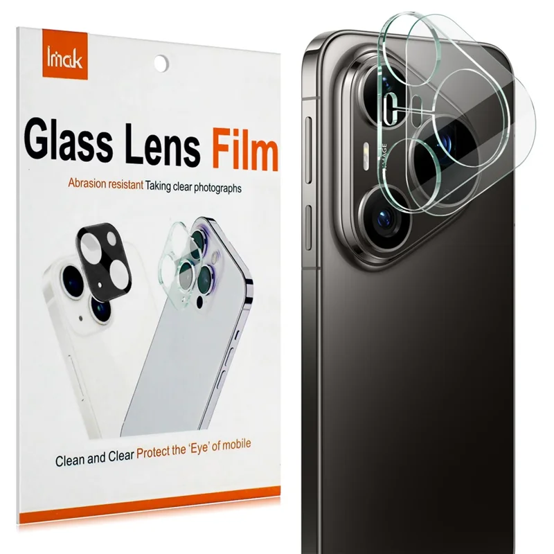 IMAK For Huawei Pura 90s Pro Max 5G / Pura 90 Pro Max Tempered Glass Full Cover Camera Lens Protector + Acrylic Lens Cap - Transparent