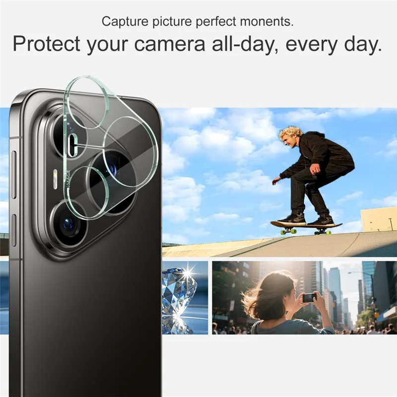 IMAK For Huawei Pura 90s Pro Max 5G / Pura 90 Pro Max Tempered Glass Full Cover Camera Lens Protector + Acrylic Lens Cap - Transparent