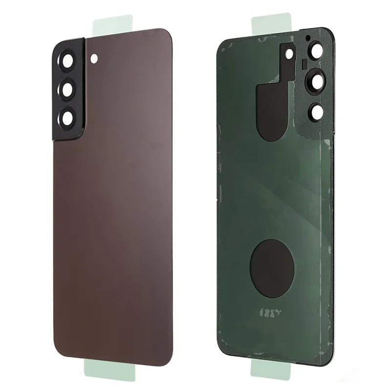 For Samsung Galaxy S22+ 5G S906 Battery Housing with Adhesive Sticker + Camera Lens Cover - Burgundy
