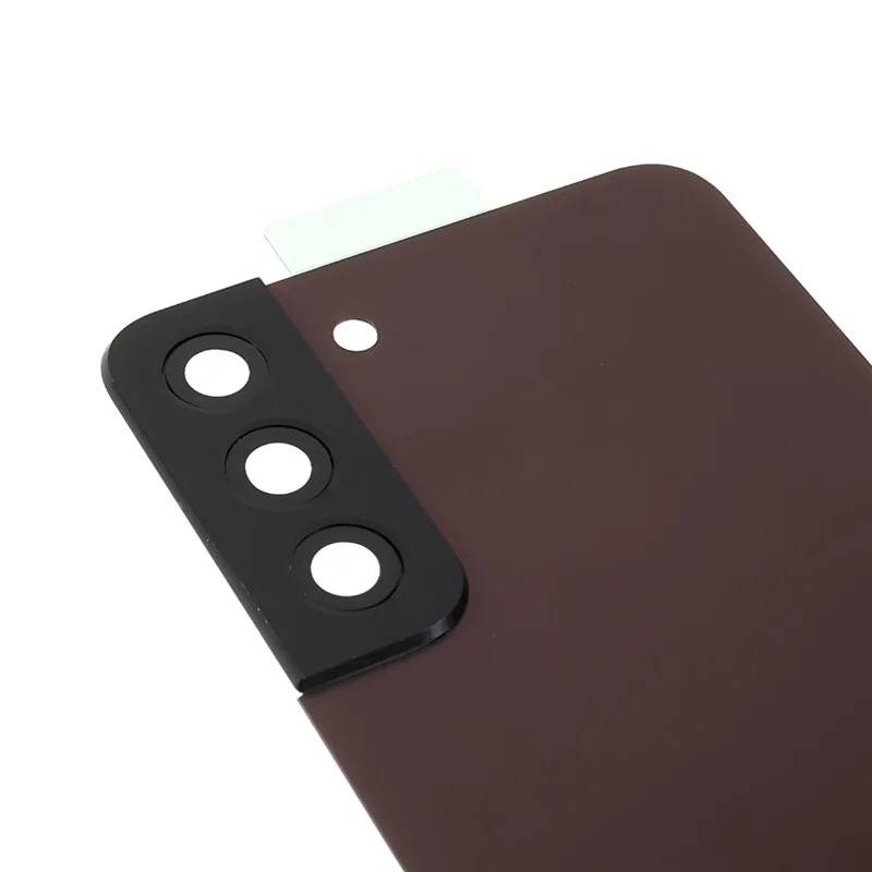 For Samsung Galaxy S22+ 5G S906 Battery Housing with Adhesive Sticker + Camera Lens Cover - Burgundy