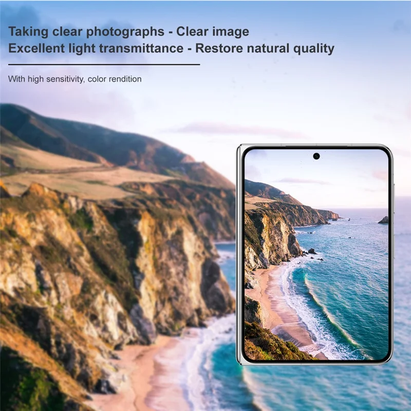 IMAK For Huawei Pura X Max Tempered Glass Full Cover Camera Lens Protector with Self Positioning Frame - Black