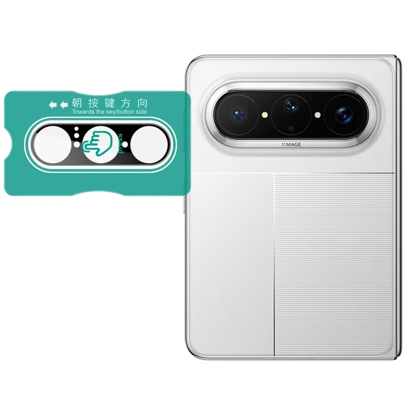 IMAK For Huawei Pura X Max Tempered Glass Full Cover Camera Lens Protector with Self Positioning Frame - Black