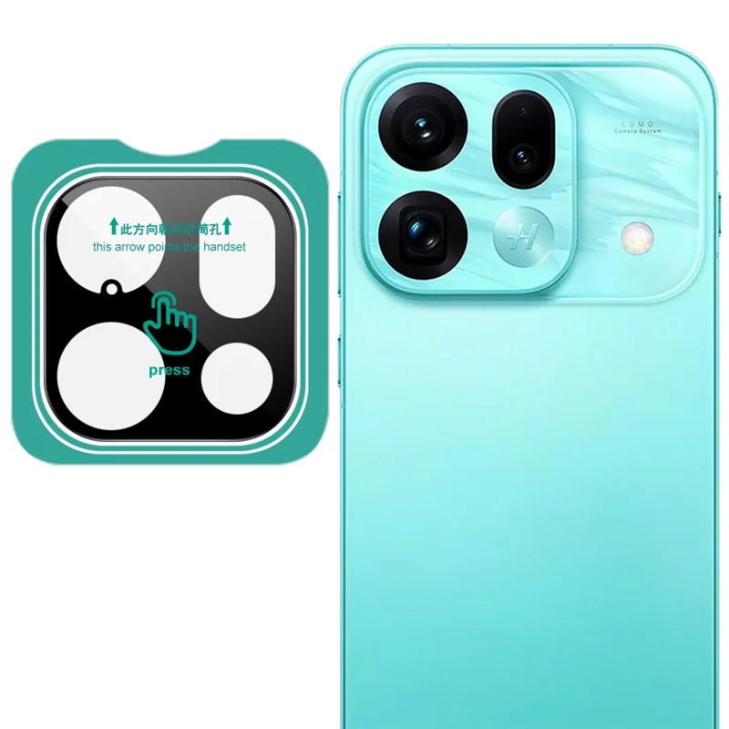 IMAK For Oppo Find X9s Pro 5G Tempered Glass Full Cover Camera Lens Protector with Self Positioning Frame - Black