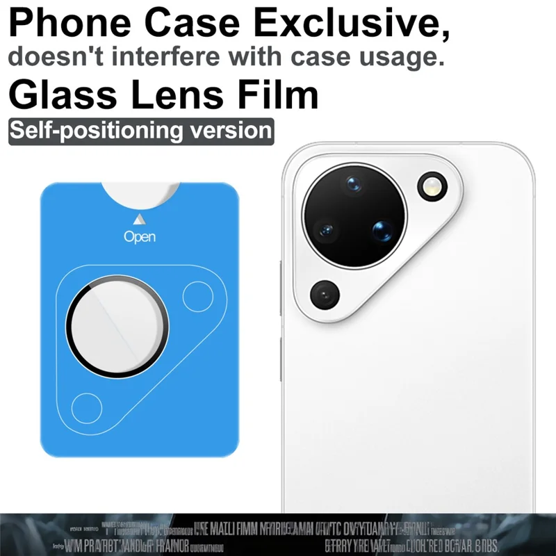 IMAK For Huawei Pura 90 Tempered Glass Camera Lens Protector with Self Positioning Frame (Complete Covering) - Transparent