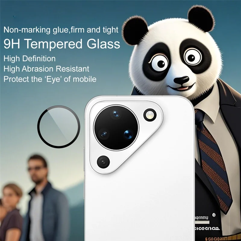 IMAK For Huawei Pura 90 Tempered Glass Camera Lens Protector with Self Positioning Frame (Complete Covering) - Transparent
