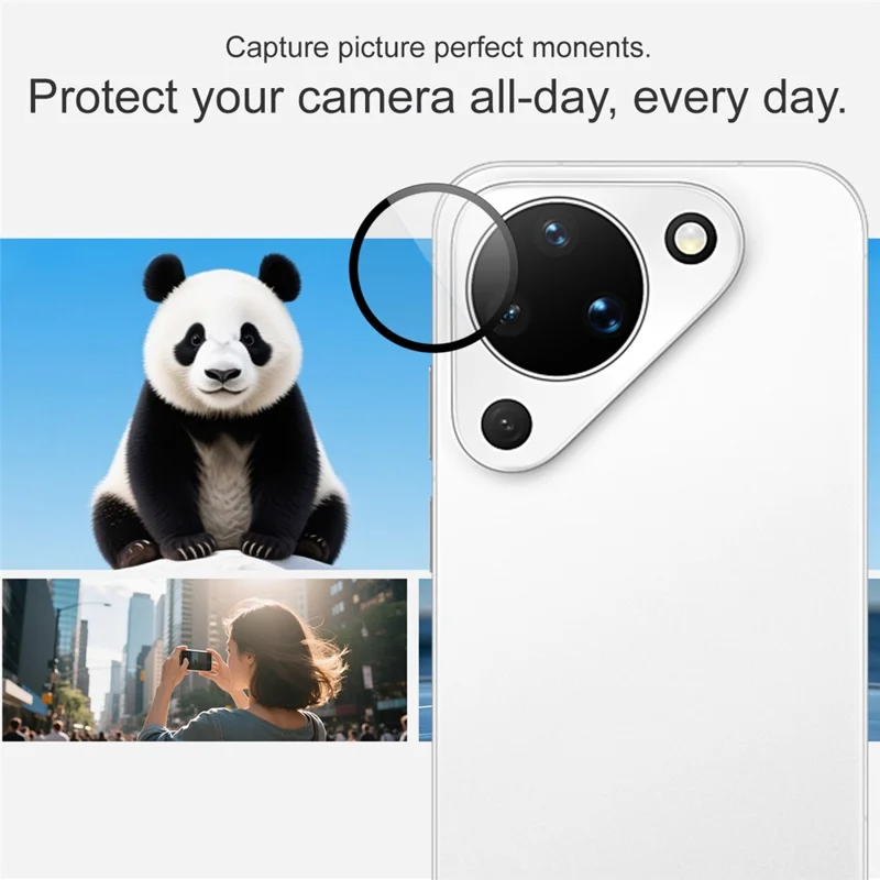 IMAK For Huawei Pura 90 Tempered Glass Camera Lens Protector with Self Positioning Frame (Complete Covering) - Transparent
