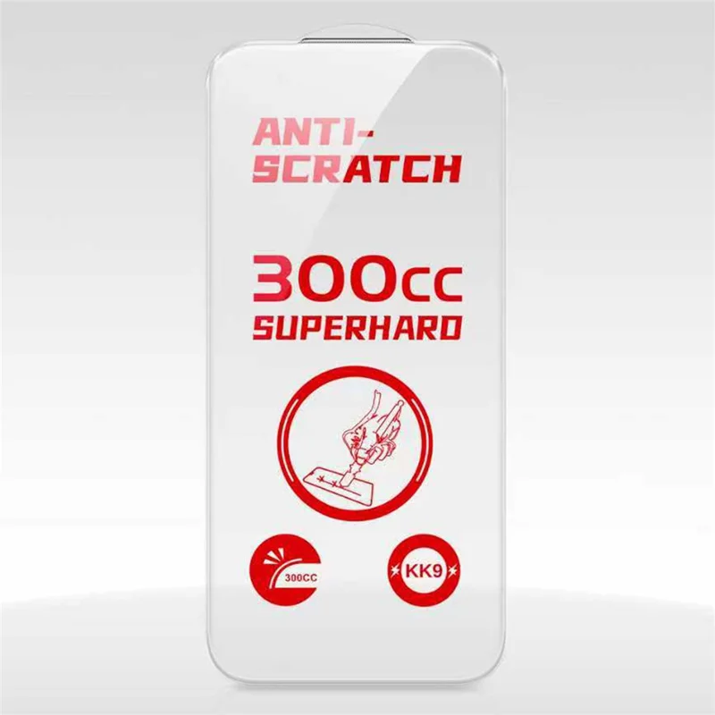 For iPhone 17 Pro Max Full Screen Protector Electroplating Anti-fingerprint 0.4mm Tempered Glass Screen Film - Transparent