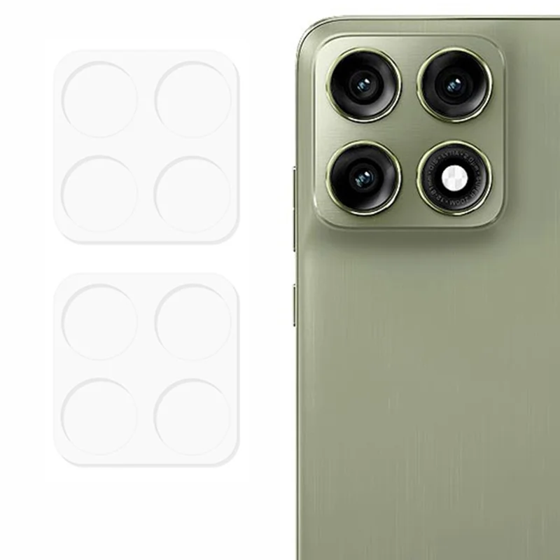 2Pcs For Motorola Edge 70 Pro 5G Full Coverage Camera Lens Protector 3D Arc Edge Anti-Scratch Tempered Glass Lens Film - Transparent
