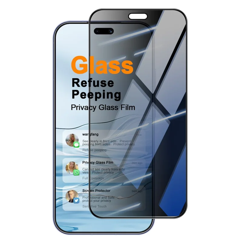 IMAK Für Huawei Pura 90 Anti-Peep Gehärteter Glas-Schirmschutz Vollständige Abdeckung - Schwarz