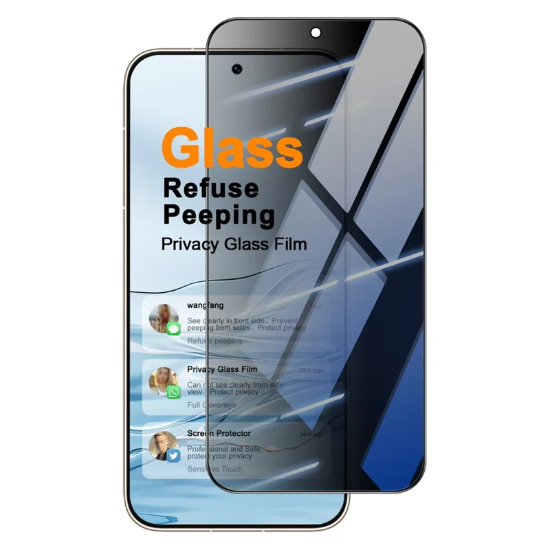 IMAK per Huawei Pura 90 Pro Max Protezione Schermo in Vetro Temperato Anti Spione Copertura Totale - Nero