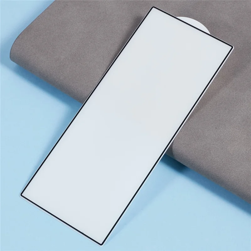 Voor Samsung Galaxy Z Fold8 Screenprotector Zijde-afdruk Gehard Glas Volledige Lijm Folie (Buitenscherm) - Transparant