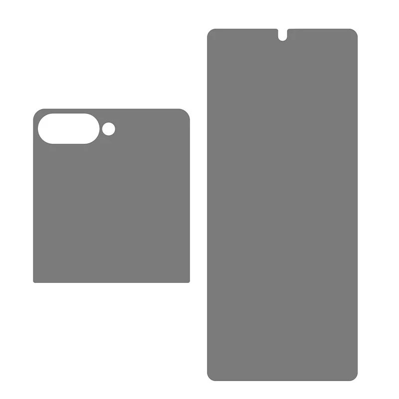 Kompletne folie ochronne z filtrem prywatności dla Samsung Galaxy Z Flip8, hydrożelowe 180°, przednia i tylna, PET + TPU
