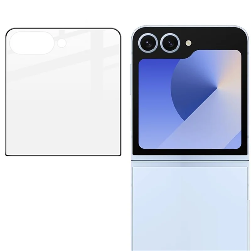 Protector de pantalla para Samsung Galaxy Z Flip8, vidrio templado con impresión de seda, película con adhesivo completo (pantalla exterior)