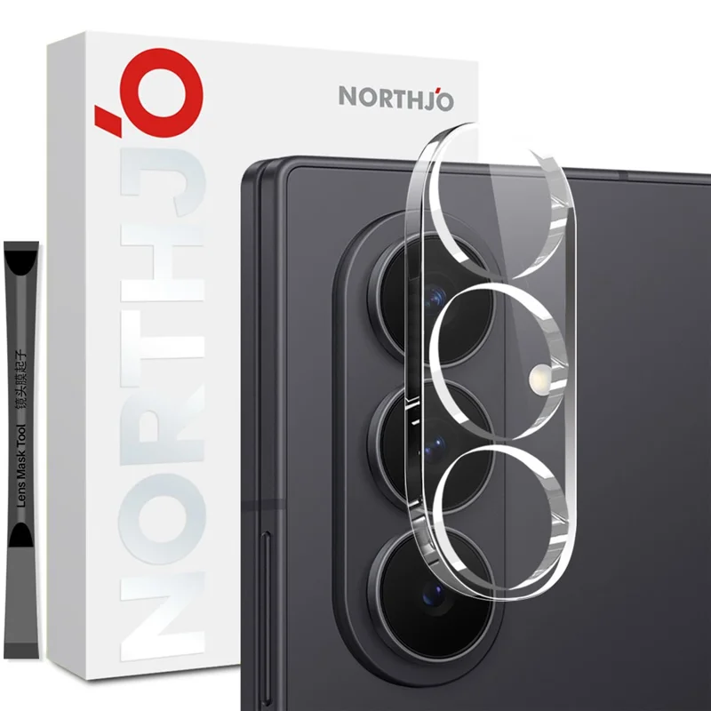 NORTHJO Voor Samsung Galaxy Z Fold8 Camera Lens Beschermer Gepatenteerd Glas HD Duidelijk 3D Volledige Bescherming - Transparant