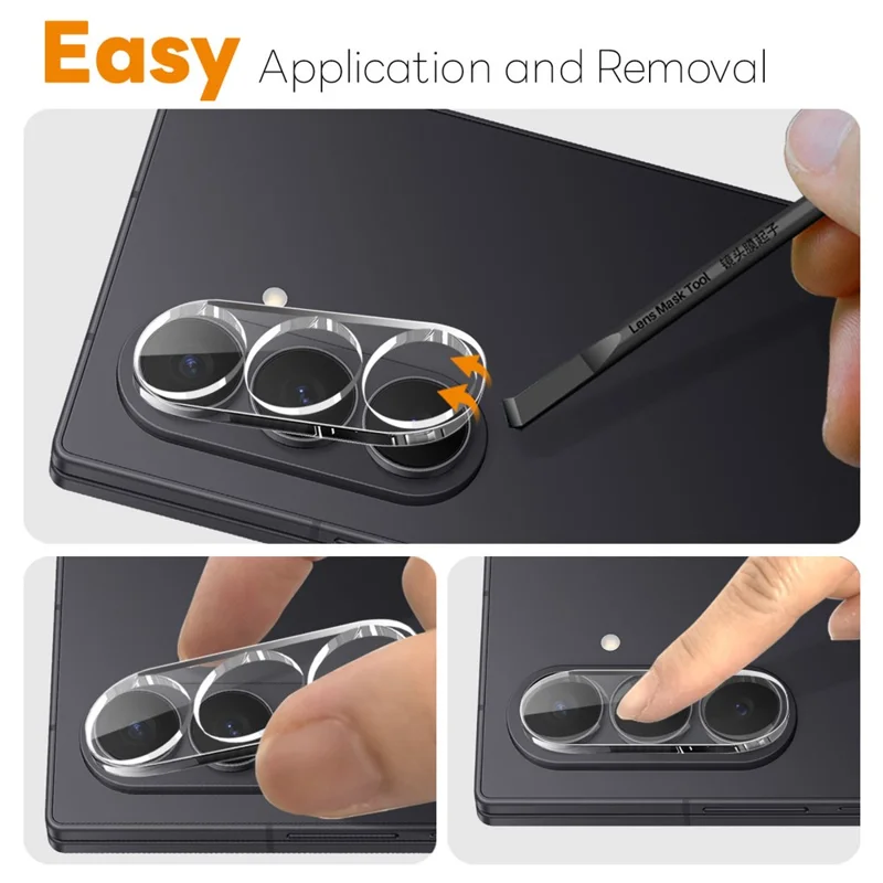 NORTHJO 2 Unidades para Samsung Galaxy Z Fold8 Protector de Lente de Vidrio Templado Transparente 3D de Cobertura Completa Integrada - Transparente