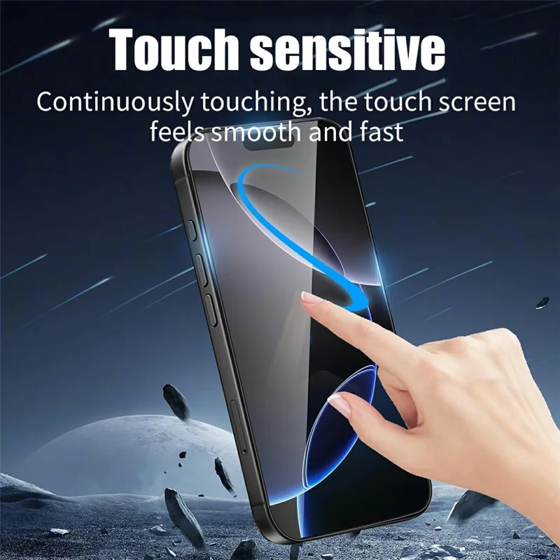 AMORUS TG8002 2 UDS Para iPhone 18 Pro Max 0.33mm Protector de Pantalla Completa 2.5D Borde Curvado 9H Película de Cristal Templado con Marco de Alineación - Transparente