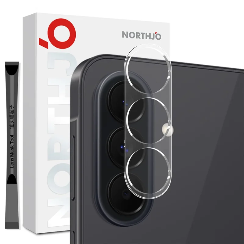 NORTHJO Ochrona Obiektywu Aparatu Dla Samsung Galaxy S26 FE Szkło Hartowane HD Przezroczyste Pełne Zakrycie 3D - Przezroczyste