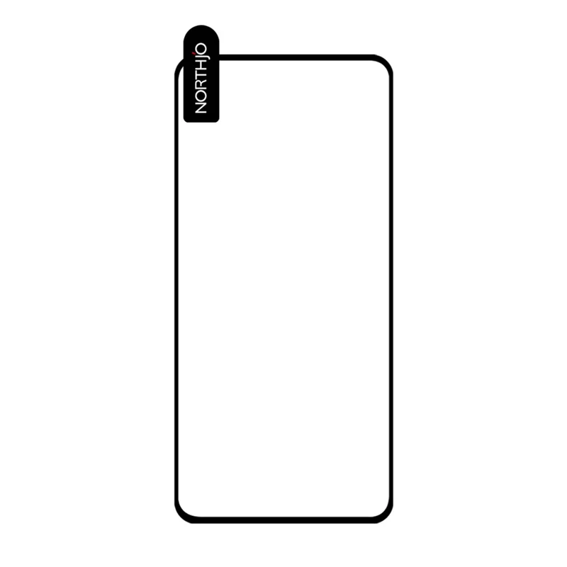 NORTHJO A+ Para Samsung Galaxy S26 FE Protetor de Ecrã Completo em Filme de Alumínio-Silício de Alta Qualidade 0,3 mm 2,5D Borda Preta com Impressão em Seda
