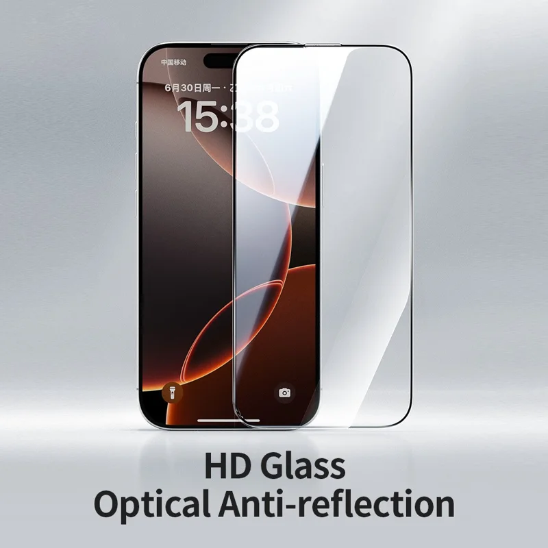 ZGA for iPhone 17 Screen Protector 3D Full Coverage HD High Aluminum-silicon Glass Film with Dust-Free Installation Tool - Transparent with Black Edge
