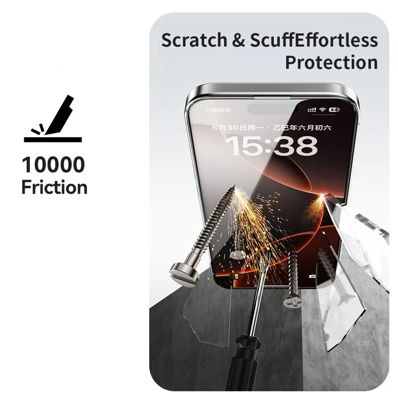 ZGA for iPhone 17 Screen Protector 3D Full Coverage HD High Aluminum-silicon Glass Film with Dust-Free Installation Tool - Transparent with Black Edge