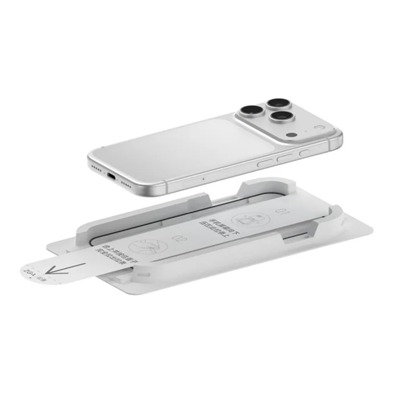 ZGA for iPhone Air Screen Protector 3D Full Coverage HD High Aluminum-silicon Glass Film with Dust-Free Installation Tool - Transparent with Black Edge