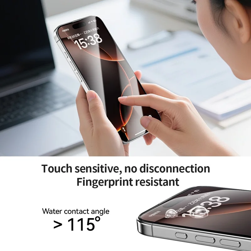 ZGA for iPhone Air Screen Protector 3D Full Coverage HD High Aluminum-silicon Glass Film with Dust-Free Installation Tool - Transparent with Black Edge