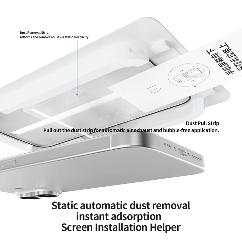 ZGA voor iPhone 17 Pro Screen Protector 3D Volledige Dekking HD Hoog Aluminium-silicium Glasfolie met Vrij van Stof Installatietool - Transparant met Zwarte Rand