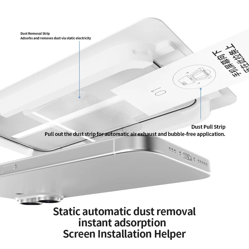ZGA for iPhone 17 Pro Max Screen Protector 3D Full Coverage HD High Aluminum-silicon Glass Film with Dust-Free Installation Tool - Transparent with Black Edge