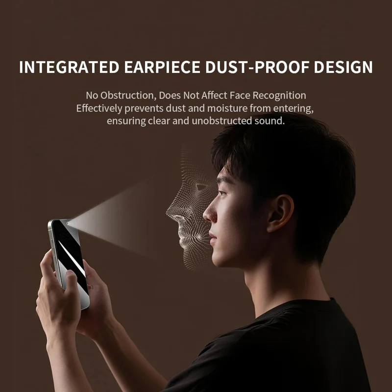 ZGA voor iPhone 17 Pro Max Anti-spionage Screen Protector 3D Volledige Dekking Antistatisch Hoog Aluminium-Silicium Glas Film - Zwart