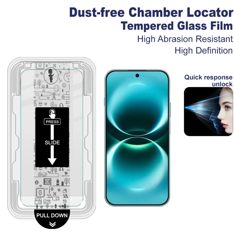 IMAK H Series For Huawei nova 15 Max Tempered Glass Screen Protector Film with Dust-free Installation Tool - Transparent