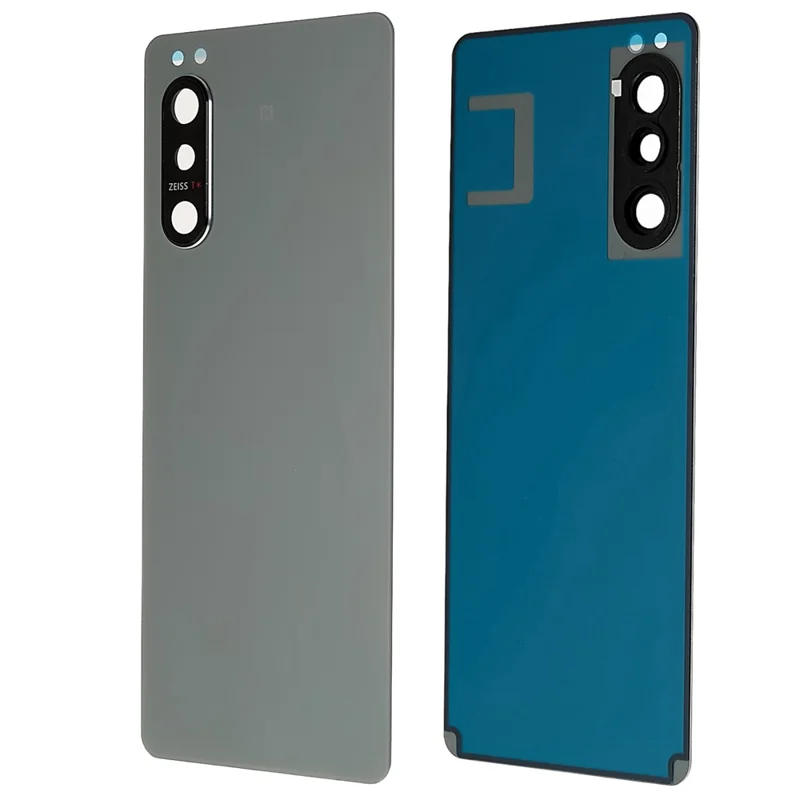 For Sony Xperia 5 II OEM Battery Housing with Adhesive Sticker + Camera Lens Cover - Grey