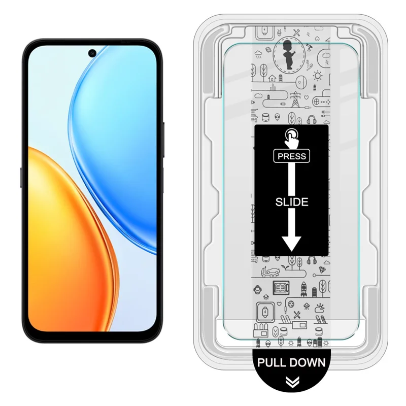 IMAK H Series For Honor Play 80 Plus 5G Tempered Glass Screen Protector Film with Dust-free Installation Tool - Transparent