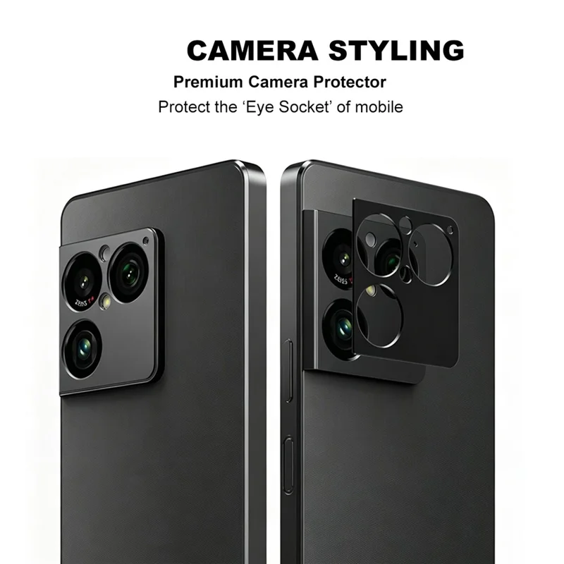 IMAK For Sony Xperia 1 VIII Metal Camera Lens Protector Lens Protective Cover - Black