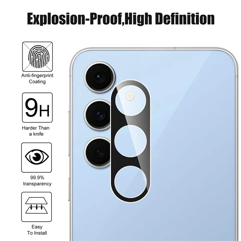 For Samsung Galaxy S26 FE Camera Lens Protector Black Tempered Glass Lens Film
