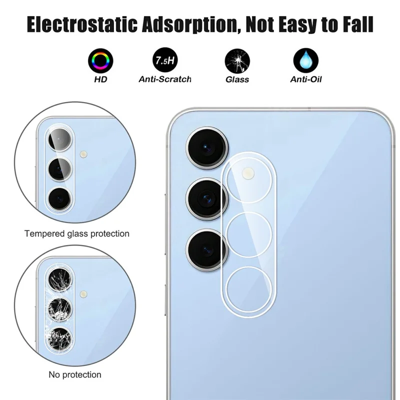 For Samsung Galaxy S26 FE Full Covering High Transparency Anti-explosion AGC Glass Rear Camera Lens Protector