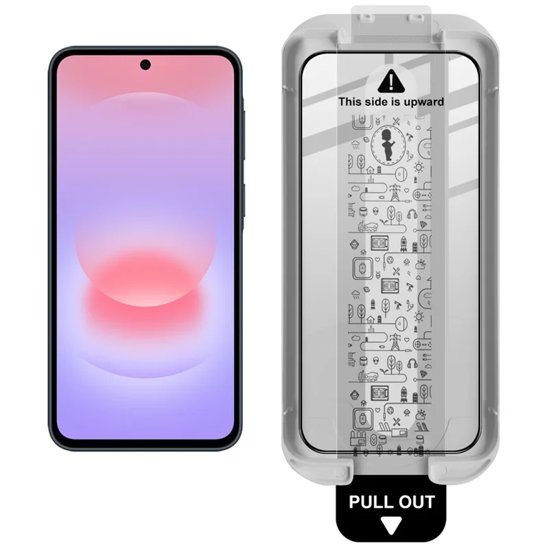 IMAK 3 stk til Samsung Galaxy A37 5G, Hårdnet Glas Skærm Beskytter, Fuld Laminering Film med Støvfrid Installationsværktøj - Sort