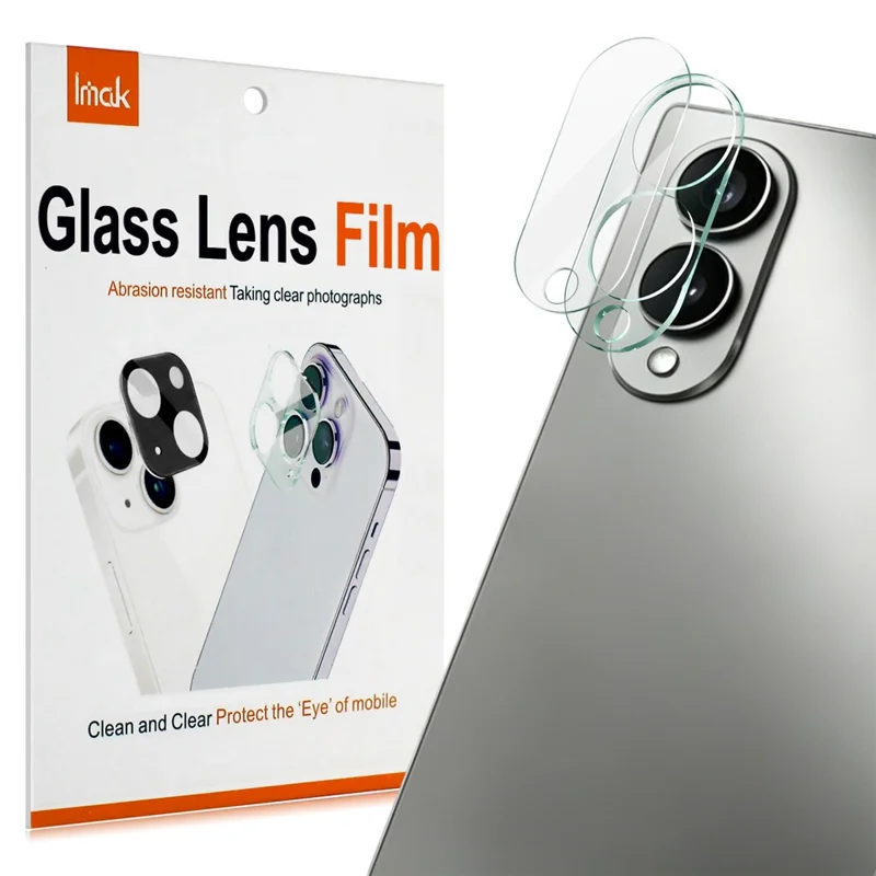 IMAK For Samsung Galaxy Z Fold 8 Wide Tempered Glass Full Cover Camera Lens Protector + Acrylic Lens Cap - Transparent