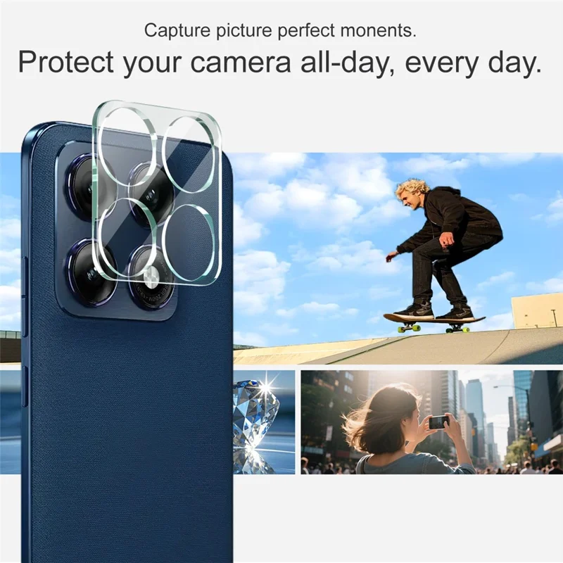 IMAK per Motorola Edge 70 Pro 5G Protezione per Obiettivo Posteriore in Vetro Temperato con Coperchio Obiettivo in Acrilico - Trasparente