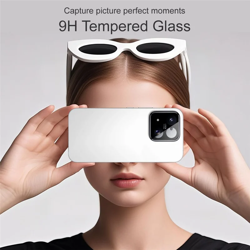 IMAK For Xiaomi 17 Max Tempered Glass Full Cover Camera Lens Protector with Self Positioning Frame - Black