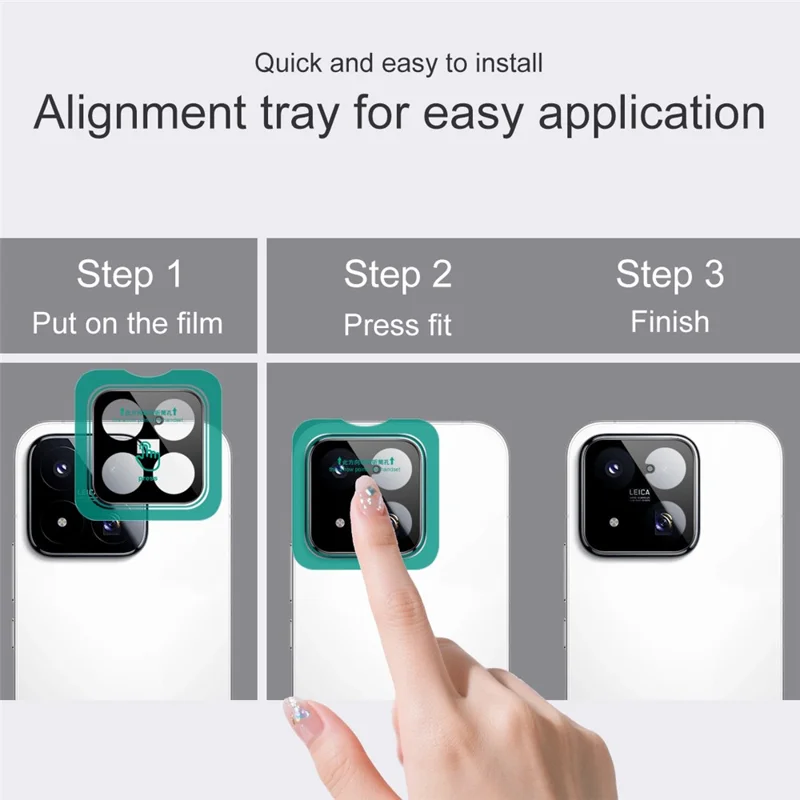 IMAK For Xiaomi 17 Max Tempered Glass Full Cover Camera Lens Protector with Self Positioning Frame - Black