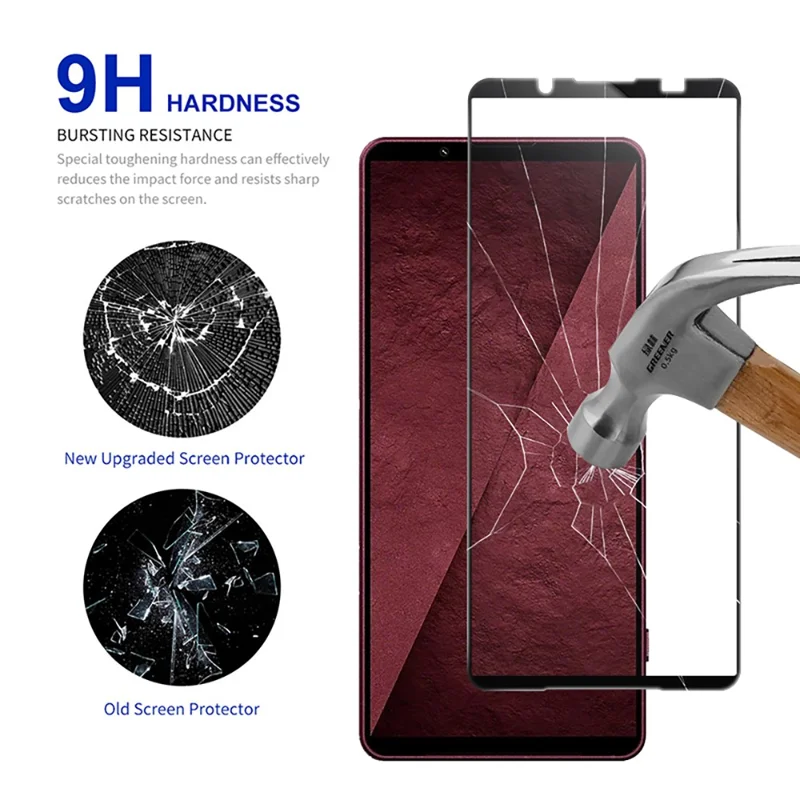 RURIHAI Per Sony Xperia 1 VIII Pellicola Protettiva in Vetro Alluminosilicato Alta Resistenza