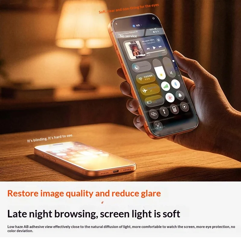 BENKS voor iPhone 17 Pro Screen Protector Lithium Aluminium-silicon Glas 3D Hot Bending Eye-Friendly AR Anti-Reflecterend Film