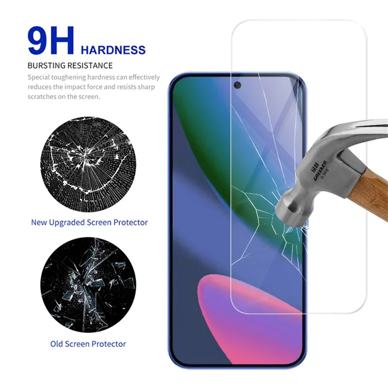 RURIHAI 10 pièces pour Google Pixel 11 Pro XL Protecteur d'écran 0,18 mm 2,5D Verre mi-aluminium Ultra clair
