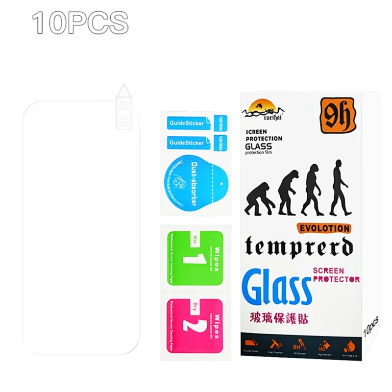 RURIHAI 10 pièces pour Google Pixel 11 Pro XL Protecteur d'écran 0,18 mm 2,5D Verre mi-aluminium Ultra clair